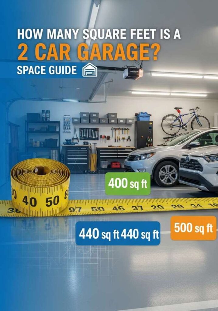 How Many Square Feet is a 2 Car Garage Infographic